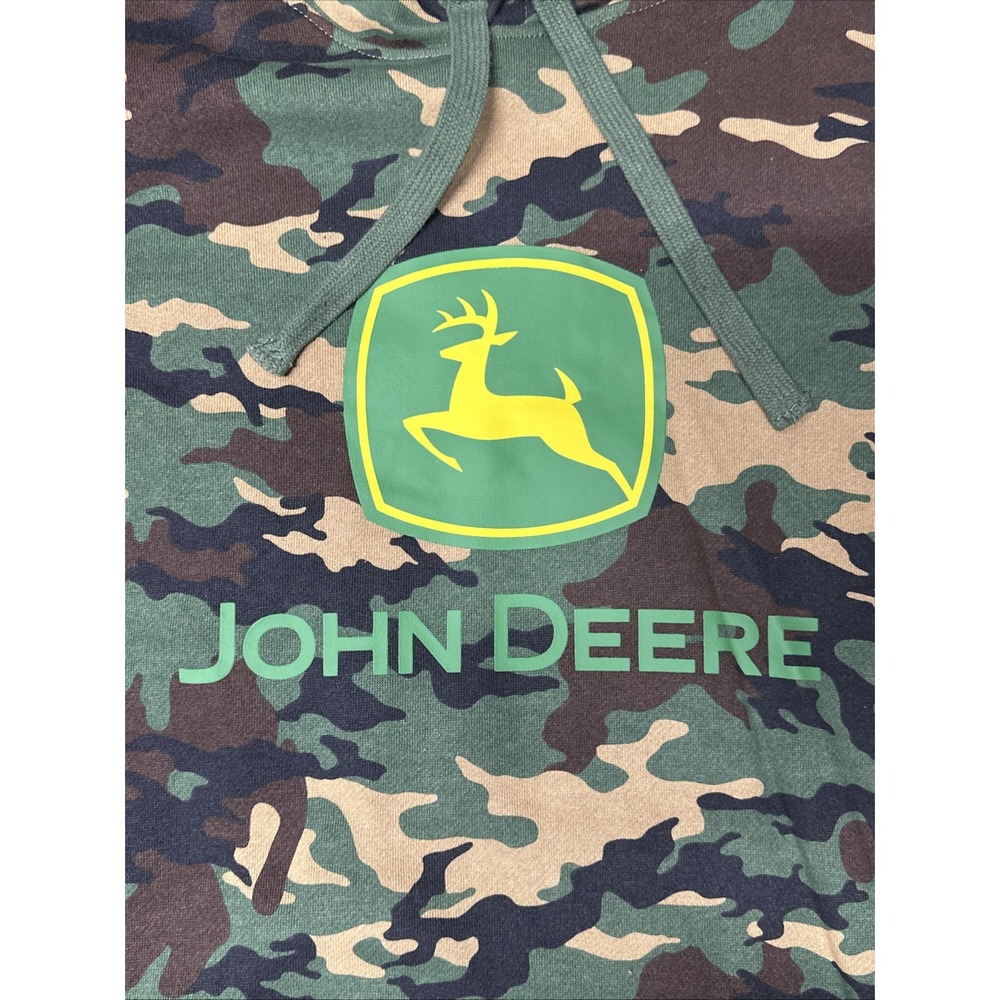 John Deere Hoodie Mens  XL‎ Core Camo Logo Sweatshirt NWT Outdoor Hunting(2W-11 - Picture 5 of 8